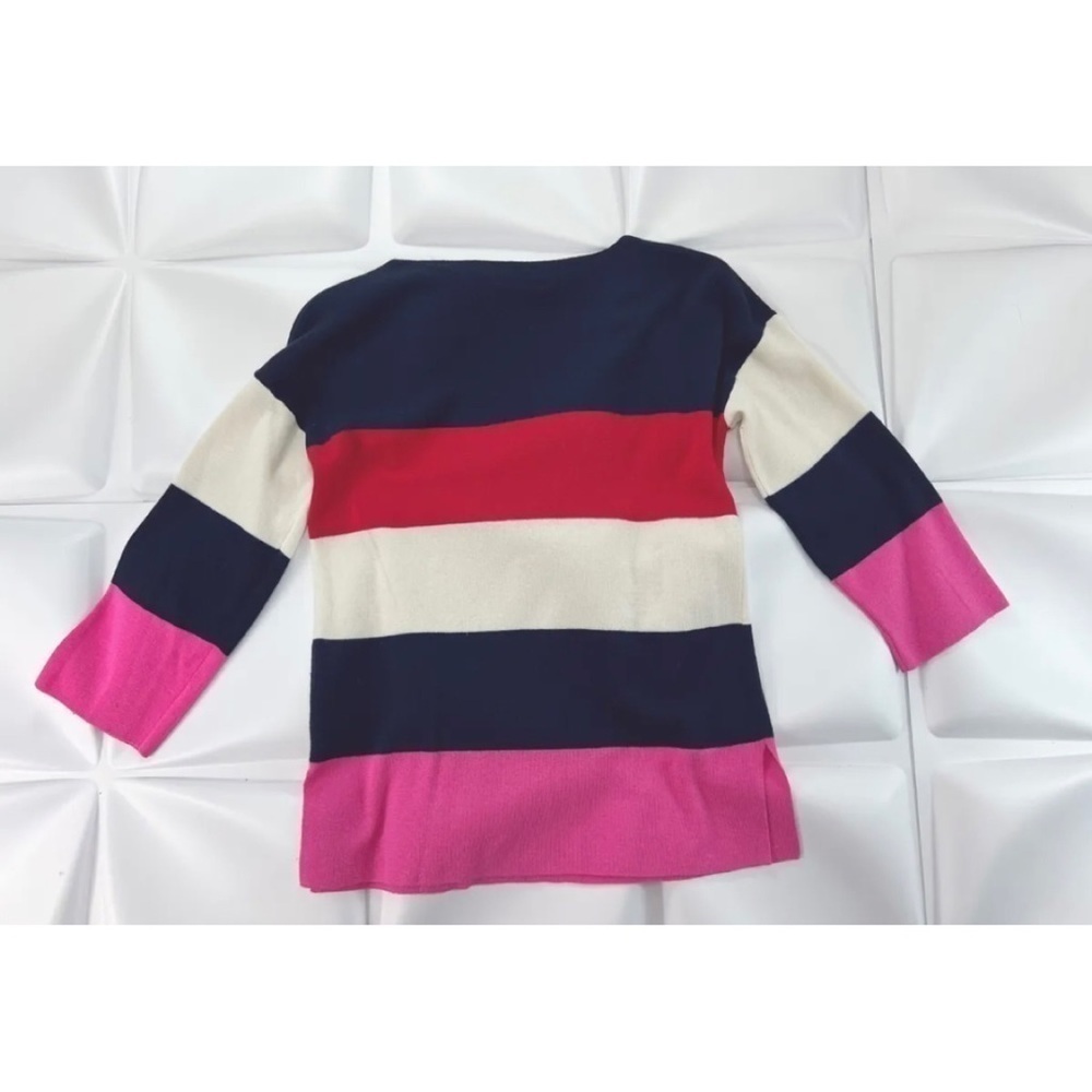 Neiman Marcus Womens Sz XS Cashmere Silk Wool Color Block Sweater Boatneck